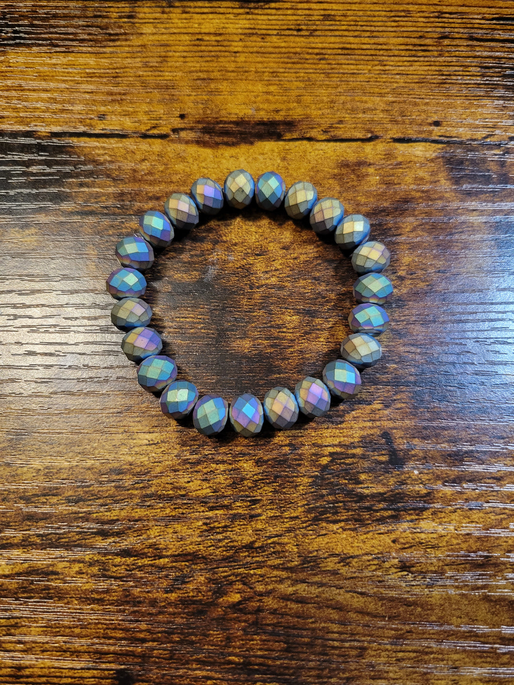 Matte Unicorn faceted  - Beaded Bracelet