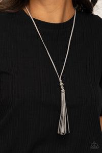 Hold My Tassel - Silver - Paparazzi Accessories