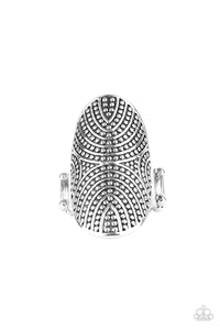 Crop Circles - Silver - Paparazzi Accessories