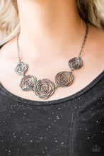 Load image into Gallery viewer, Rosy Rosette - Black - Set - Paparazzi Accessories
