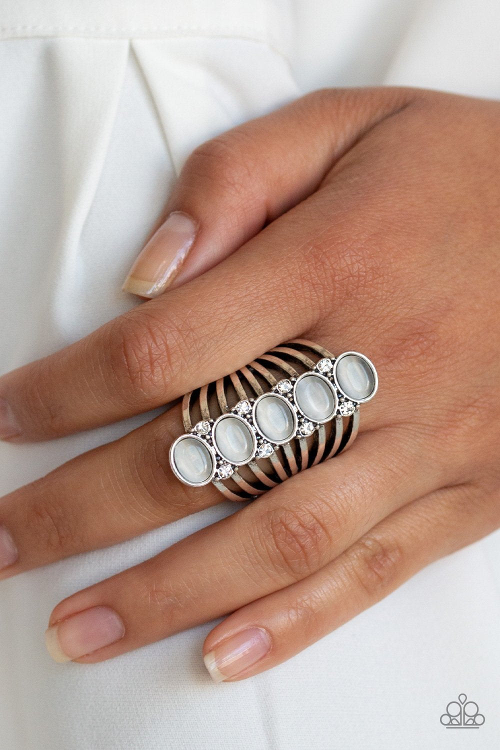 Bling Your Heart Out - White - Paparazzi Accessories